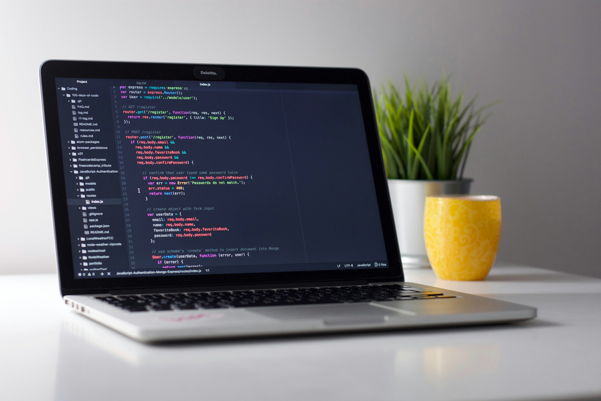 Code on a developer monitor showing professional software craftsmanship